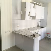 Кухня угловая белый глянец